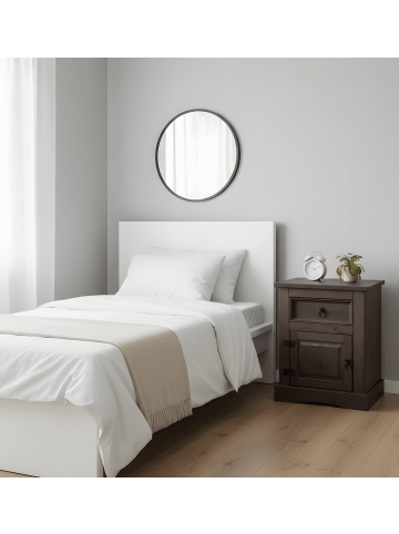 ebuy24 Nachttisch New Mexico Schwarz 53 x 38 cm