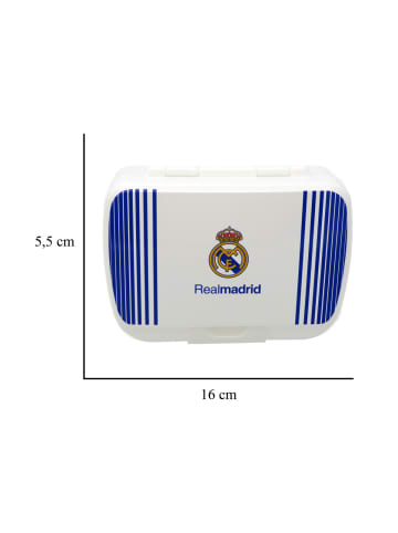 COFI 1453 Real Madrid Brotdose 16 × 12 × 5,5 cm Lunchbox in Weiß