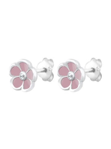 Elli Ohrringe 925 Sterling Silber Blume in Rosa