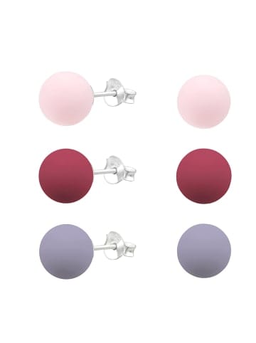 Alexander York Ohrringe, Ohrstecker-Set PERLE in 925 Sterling Silber, 3-tlg.