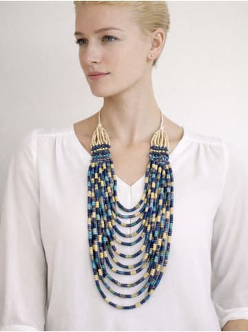 collezione alessandro Lange Kette " Prato " in blau