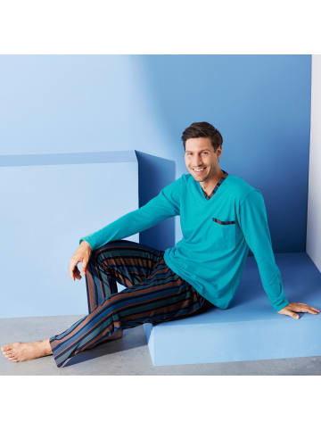 Erwin Müller Single-Jersey Schlafanzug in türkis