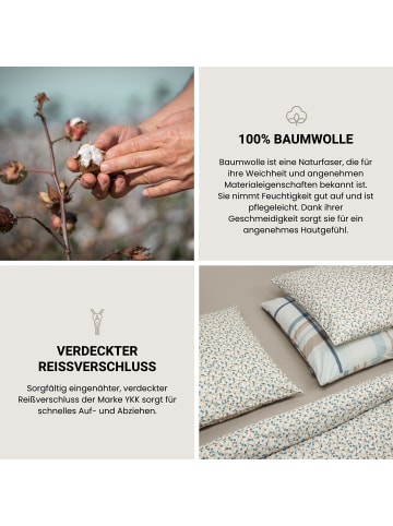 Schiesser Renforcé-Bettwäsche-Set Ditsy in Creme