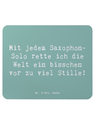 Mr. & Mrs. Panda Mouse-Pad Spruch Saxophon Magie mit Spruch in Meeresbrise