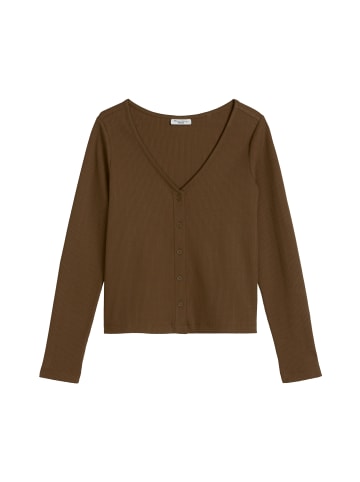 Marc O'Polo DENIM Pointelle-Cardigan slim in Umbra Brown