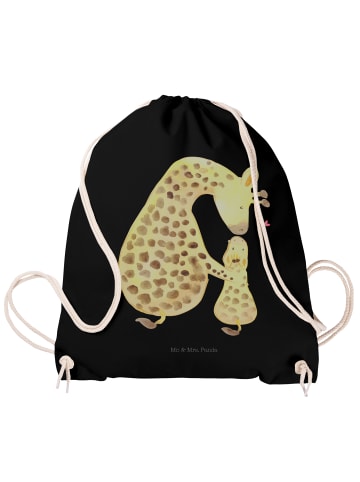 Mr. & Mrs. Panda Baumwolltasche Giraffe Kind ohne Spruch in Schwarz