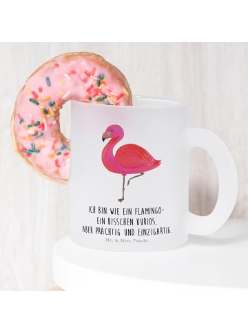 Mr. & Mrs. Panda Häferl Flamingo Classic mit Spruch in Transparent