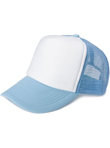 styleBREAKER Mesh Cap in Weiß-Hellblau