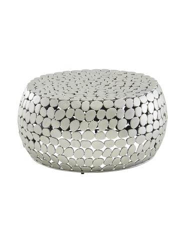 KADIMA DESIGN Moderner Aluminium Couchtisch in Silber, handgefertigt, stilvolles Design