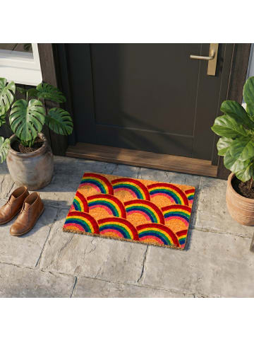 relaxdays Fußmatte "Regenbogen" in Mehrfarbig - 60 x 40 cm