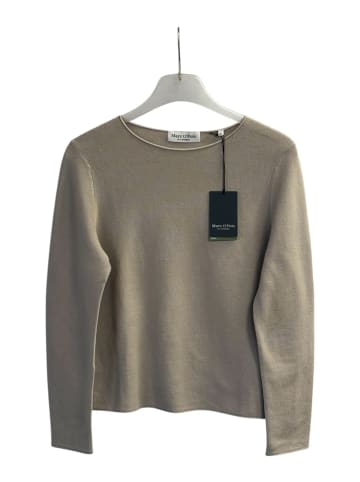 Marc O'Polo Pullover mit Boot-Ausschnitt in Linen Beige