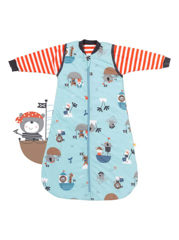 Schlummersack Babyschlafsack, 1.0 TOG in Hellblau-Rot