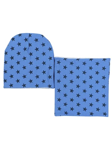 TupTam Unisex Kinder Beanie Mütze Schlauchschal Set in graublau