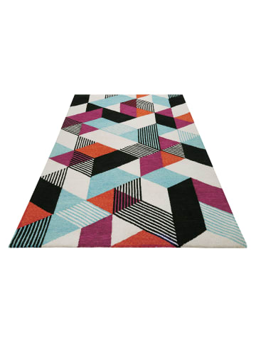Esprit home Teppich "Uptown" in Bunt/Türkis/Schwarz/Orange Violett