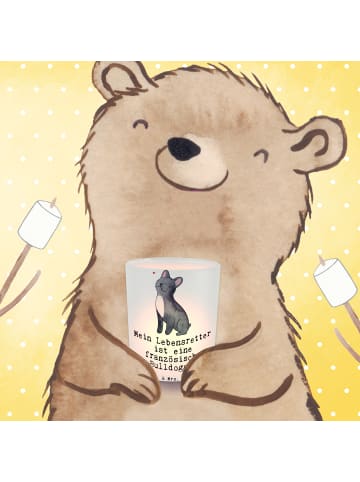 Mr. & Mrs. Panda Windlicht Satiniert Französische Bulldogge Lebe... in Transparent