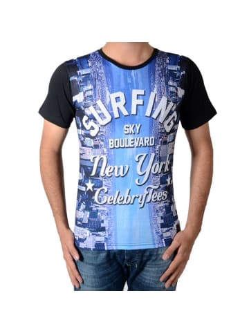 Celebry Tees Surf-T-Shirt Schwarz