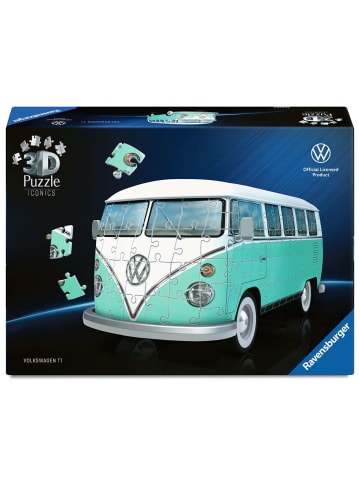 Ravensburger Ravensburger Puzzle 162 Teile Konstruktionsspiel Iconics: Volkswagen T1 in bunt