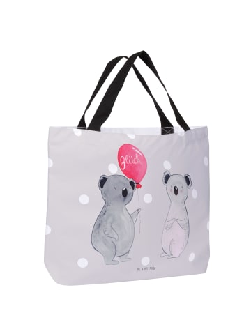 Mr. & Mrs. Panda Tote Bag Koala Luftballon ohne Spruch in Grau Pastell