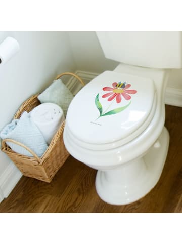 Mr. & Mrs. Panda Motiv WC Sitz Hummel Blume ohne Spruch in Weiß