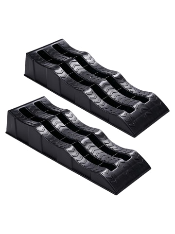 2 x Stufenkeil in Schwarz - (B)21,5 x (H)12 x (T)61 cm