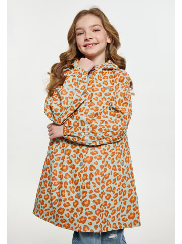 Schmuddelwedda Mädchen Regenparka in Pastellmint Orange Leo