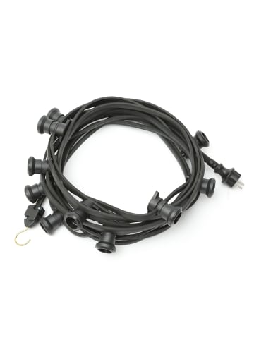 SATISFIRE ILLU Biergarten Lichterkette 40xE27 ohne Leuchtmittel L: 40m in schwarz