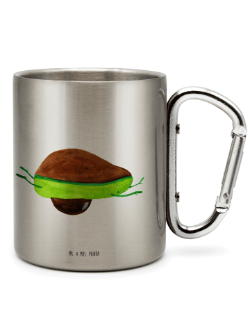 Mr. & Mrs. Panda Outdoor Tasse Avocado Yoga ohne Spruch in Silber