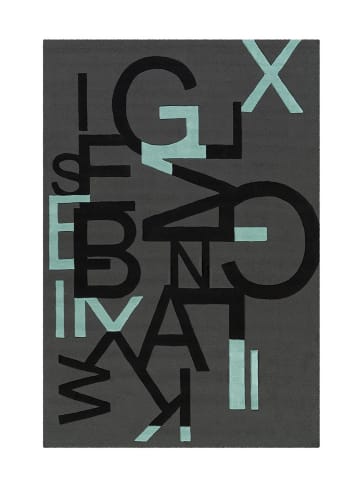 Arte Espina Kurzflor Teppich Sam 416 in grau - schwarz - rechteckig