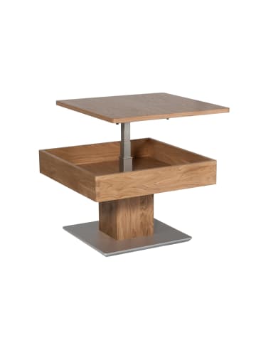 58 aufm Kessel COUCHTISCH Celene 67x67x43 höhenverstellbar;diagonal verschiebbar Wildeiche
