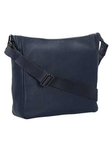 Mandarina Duck Mellow Leather Umhängetasche Leder 30 cm in dress blue