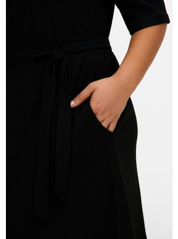 sheego Jerseykleid in schwarz