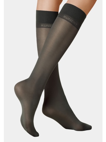 Kunert Feinkniestrümpfe Satin Look 40 weicher Bund in Graphit