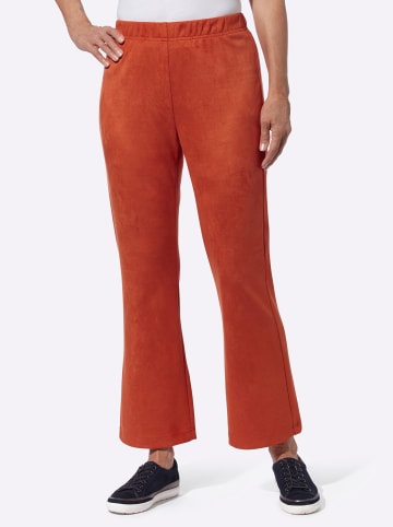 Sieh an! Bootcut-Hose in rostrot