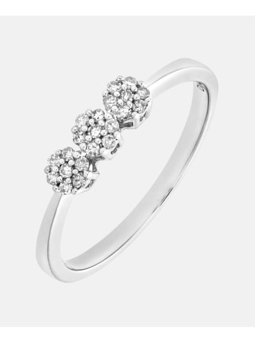 Diamant L'éternel Cluster-Ring aus 375 Weißgold mit Diamant