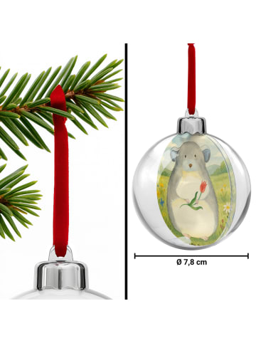 Mr. & Mrs. Panda Christbaumanhänger Chinchilla Blume Design ohne... in Weiß