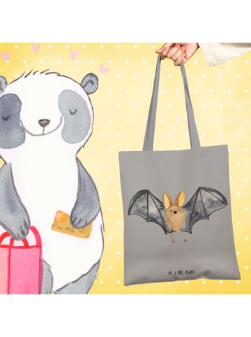 Mr. & Mrs. Panda Shopper Fledermaus Flügel ohne Spruch in Light Grey