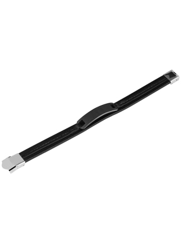 Adeliás Unisex Armband aus Leder 20,5 cm in schwarz