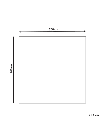 Beliani Kurzflor ERCIS in Bunt/Beige/Blau - (W) 200 x (H) 1 x (L) 200 cm