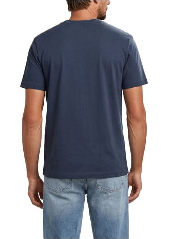 Mustang T-Shirt Basic Print Tee in Blau
