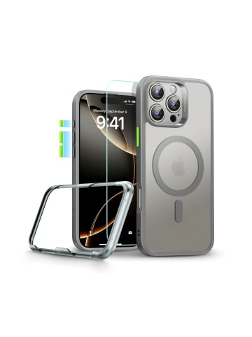 COFI 1453 ESR Classic Pro Set Halolock magnetisch Hülle iPhone 16 Pro Max Grau in Grau