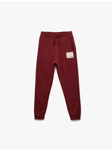 KOTON SWEAT BOTTOMS in Bordo