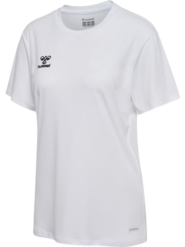 Hummel T-Shirt "Hmlessential Jersey S/S Woman" in Weiß