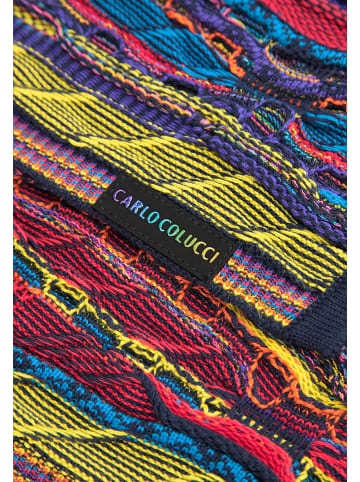 Carlo Colucci KnittedScarf Corato in Navy / Rot