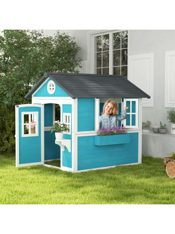 Outsunny Kinderspielhaus 126,4L x 114B x 135H cm
