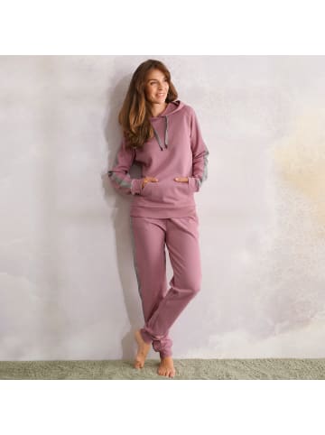 Erwin Müller Interlock-Jersey Freizeithose, lang mit Bündchen in rosenholz-grau