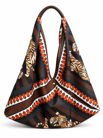 collezione alessandro Schultertasche " Sacca Tigri " in schwarz