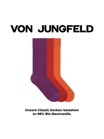 von Jungfeld Classic Socken-Set Signature Innenbund in Origami