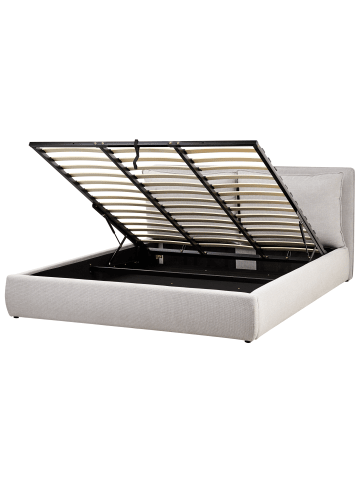 Beliani Doppelbett BAJONNA in Grau - (W) 204 x (H) 102 x (L) 235 cm