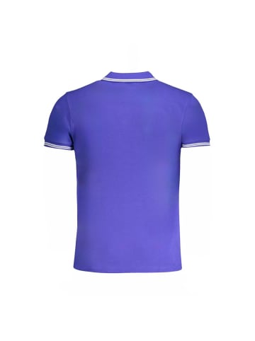 cavalli CLASS Blaues Baumwoll-Polohemd