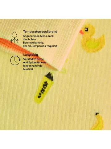 von Jungfeld Motivsocken Signature Icons in Banana Light Yellow